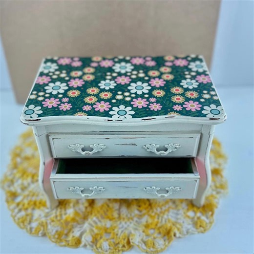 Wooden Musical Jewelry Box, Upcycled Boho Gift for Teen, Theme From Love Story - Etsy