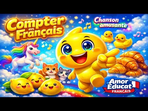 Les Nombres en Français 1 à 5 | Chanson pour Compter | Apprendre à Compter en Français | Amor Educat