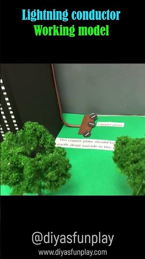 lightning conductor working model - #shorts #scienceproject #diyasfunplay #diy
