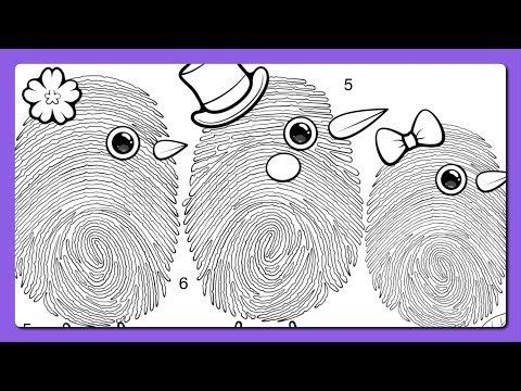 Zen Color by Number Fingerprint Birds Hat and Bows Oasis app Online Game #coloringbook #art