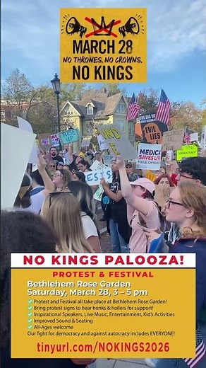 No Kings Day 3 Bethlehem PA 3/28