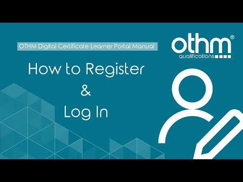 OTHM Digital Certification Learner Portal Manual - Registration & Log-In