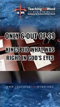 39 Kings. Only 6 Were Faithful #Bible #BibleStudy #OTHistory #Kings #Faith #YouTubeShorts #Christian