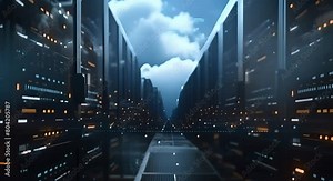 Secure Cloud Network for Data Storage Transfer and Technology Infrastructure. Concept Cloud Security, Data Storage, Data Transfer, Technology Infrastructure, Network Security,