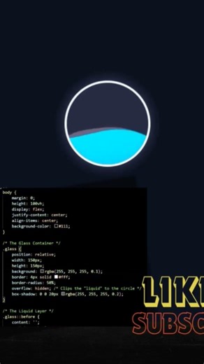Pure CSS Magic ✨ Liquid Loader 🌊 #shorts #htmlcssjavascript #coding #uidesignlearning