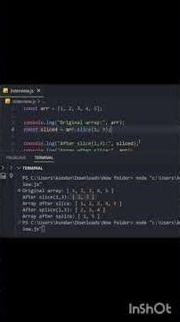 slice() vs splice() ❌ Ye Same Nahi Hain #javascript #coding #programming#shorts #education