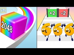 Jelly Run 2048 vs Numbers Run 3D ✦ ASMR Gameplay Android iOS • 2048 Number Merge Math Games