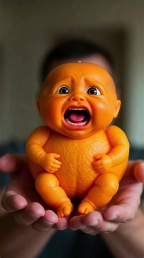 orange frut in hands babys..#shorts #trendingshorts #viral #monkey