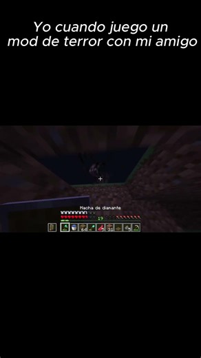 Yo jugando un mod de terror con mi amigo el mod 💀#minecraft