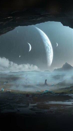 You’re safe here 🌧️ #cosmicrooms#relaxingvisuals#scifiscenery#dreamyscifi#alienworld #asmr