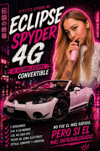 El Eclipse más olvidado, Spyder 4G… sin turbo, pero con estilo ¿Lo manejarías? 💖 #mitsubishieclipse #jdmcarsoftiktok #dsm #eclipse #thepinkdemoneclipse