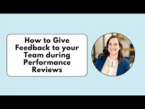 WEBINAR: How to Give Feedback to your Team During Performance Reviews
