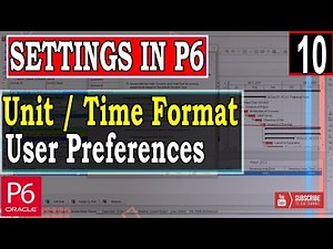 Units per time format in user preferences | settings in Primavera P6| Percentage or Hour | Explained