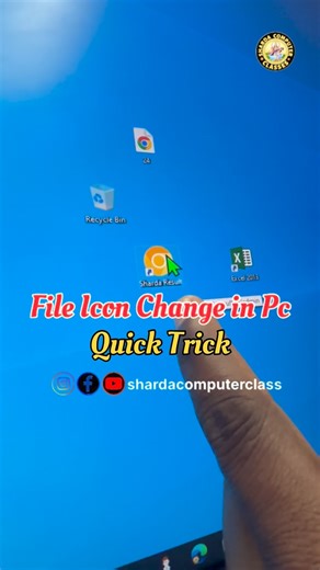 Sharda Computer | Aniket Kumar on Instagram: "📁 How To Change Folder Icon in Windows PC 🖥️ | Customize File & Folder #shorts #pc #computer #trick"