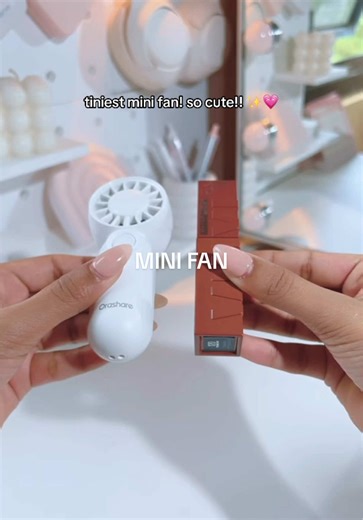 Sobrang liit so cute ng mini fan na to! #minifan #minifanportable #minifanforstudent #minifanrechargeable