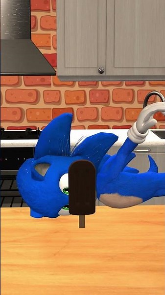 Sonic is trying to eat ice cream 👅🤣 #sonic #animation #memes