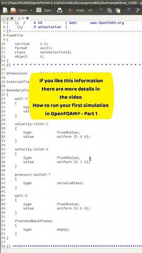 OpenFOAM velocity initial and boundary conditions