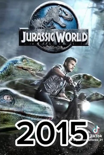 la evolución de toda las peliculas de jurassic park y Word #jurassicworld #dinosaur