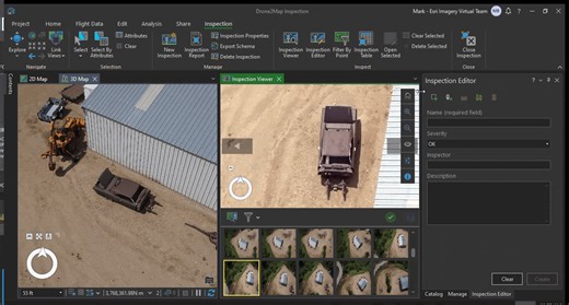 The latest version of ArcGIS Drone2Map is here! 🙌 Now, you can create an inspection workspace for any project and use the new inspection workflow to view multiple images for any object or region of interest in your project area. 🔹See what's new: http://esri.social/IyVt50Q9H2W | Esri