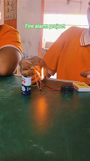 fire alarm project electrician practical classes #funny #experiment