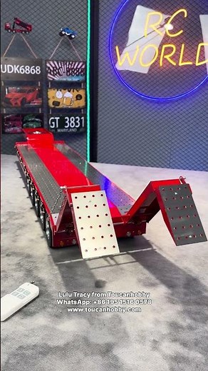 Electric tail gates on the HHG 5 axle 1/14 scale trailer #trailet #rc
