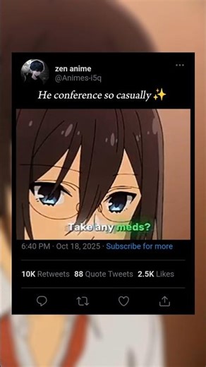 He conference so casually ✨ #shorts #viral #anime