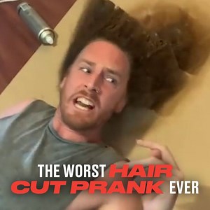 1.6M views · 4.8K reactions | 'He said I could do any prank... just don't touch his hair' He's not gonna be happy with this one ‍♂️ Marty and Michael | LADbible | Facebook
