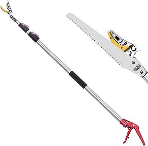 Amazon.com : FLORA GUARD 4.6-10ft Extendable Tree Pruner，Cut and Hold Pruning Trimmer - Long Reach Pole Saw, Telescoping Fruit Picker, Branches Bypass Lopper - Lightweight Tree Trimmers Long Handle Pruner : Patio, Lawn & Garden