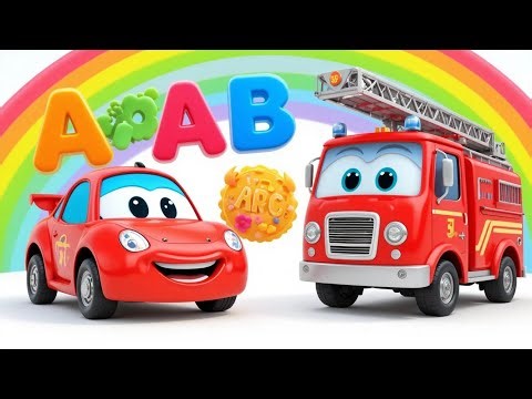 ABC Song with Cars 🚗 | Learn Alphabet A–Z | Fun Vehicles Song for Kids