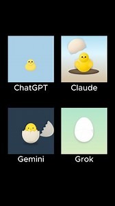 Prompt: Create a single-file realistic HTML, CSS, and JavaScript animation of a chicken egg hatching and revealing a chick. Which AI did it better? 🐣 Comment Below 👇 #chatgpt #claude #gemini | AI Faceoff