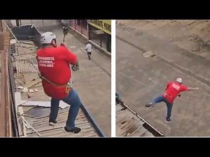 ⚠️ Zipline BREAKS During A Firefighter Rescue Drill