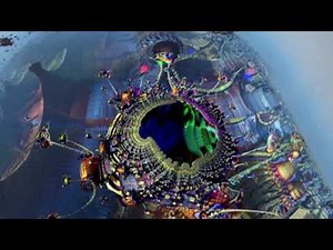 (360-degree video) ABox Mod 13 Mandelbulber Fractals and "Flying Monkeys"