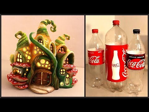 ❣DIY Enchanted Fairy House Lamp Using Coke Plastic Bottles❣