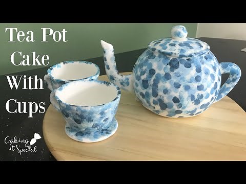 Teapot Cake with Cups