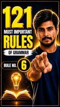 Rule No. 6 of 121 Most Important Rules of Grammar for all Competitive Exams || Ft. Roshan Sir #ssc