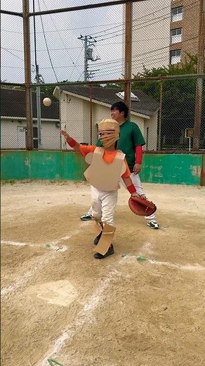 キャッチャー防具を自作した天才小学３年生。#shorts