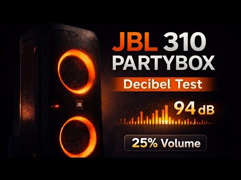 JBL PartyBox 310 – 25% Volume Decibel Test (94 dB!)