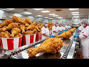 Inside a Massive KFC Production Line: From Fresh Chicken to Crispy Golden Perfection (Full Process)