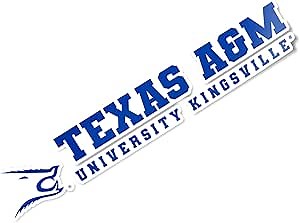 Desert Cactus Texas A&M University Sticker Kingsville TAMUK Javelinas Name Logo Vinyl Decal Laptop Water Bottle Car Scrapbook (8 Inch Sticker)