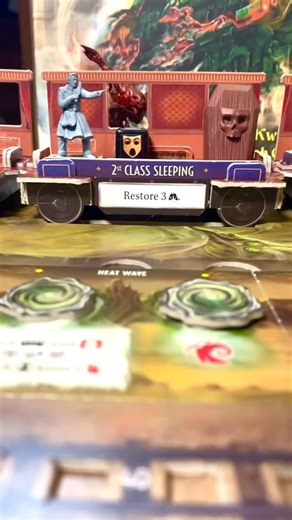 The 3D train is the heart of Horror on the Orient Express: The Board Game. 🚂💨 Every mystery and every danger lurks within its cars as they race through the Dreamlands. #boardgames #horrorontheorientexpress #tabletop #horrorgame #cooperativegame | Chaosium Board Games