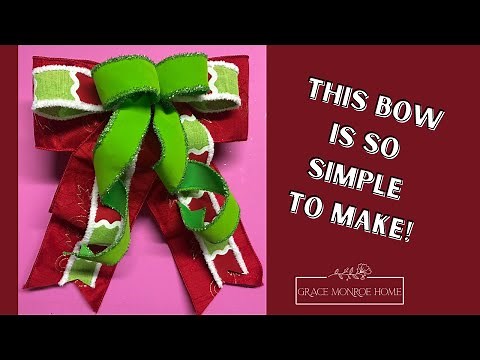 Make a Bow in Under 5 Minutes - How to Make an EASY Bow - Hand Tied Bow Tutorial