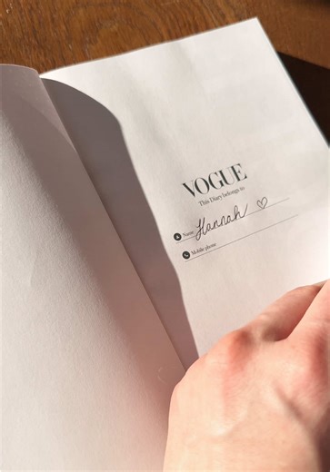 Embrace New Year with a Vogue Diary for Planning