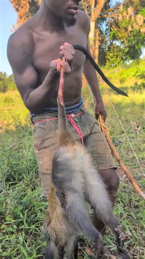 A deep connection to nature—Bushmen hunt with ancient skill.