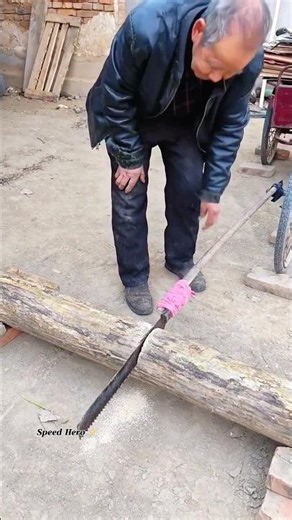 How to cut down a tree quickly without using too much force.