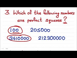 Which of the following numbers are perfect squares ? | Squares and square root | class 8 | DAV