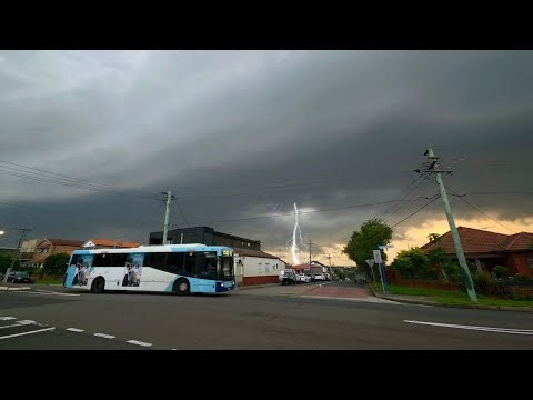 Beautiful Sunset Thunderstorm w/ Heavy Rain & Timelapses ⛈️ | Sydney Australia 🇦🇺 4/3/26