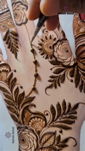 super easy stylish Back Hand Eid Mehndi Design | simple Rose Henna Design |mehandi ka design |mehndi