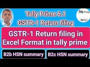 how to prepare gstr 1 data in excel | how to file gstr 1 from tally prime 6.1 | B2b B2c HSN summary