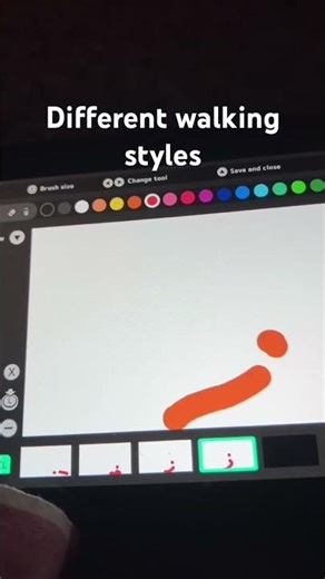 Different colors walking styles. Rain Water short 3