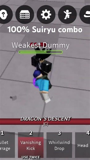 Suiryu combo #roblox #shorts #gaming